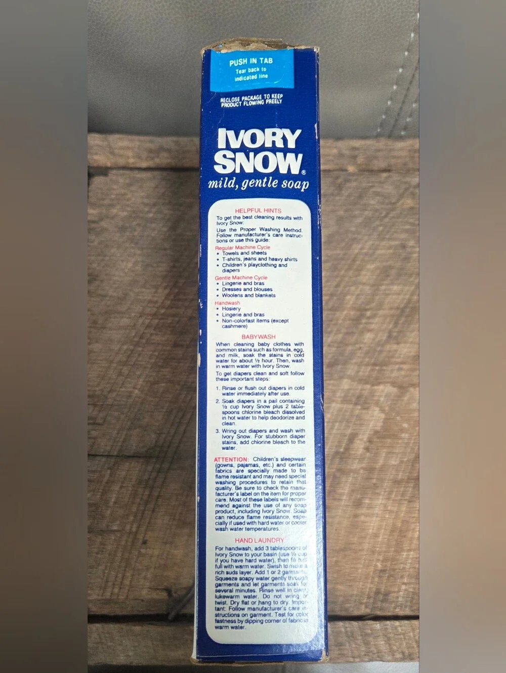 Vintage Rare 1970s IVORY SNOW Box Full Never Used Sealed Advertising Prop Bin TT